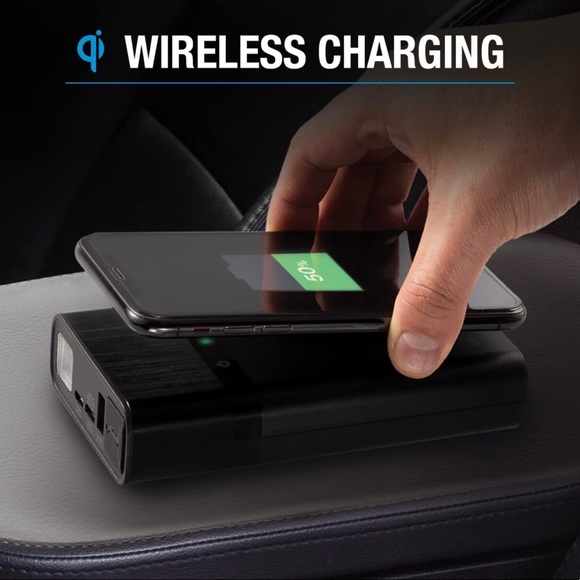 Type S 8000mAh Jump Starter and Portable Power Bank with Qi Wireless Charging - Picture 2 of 5